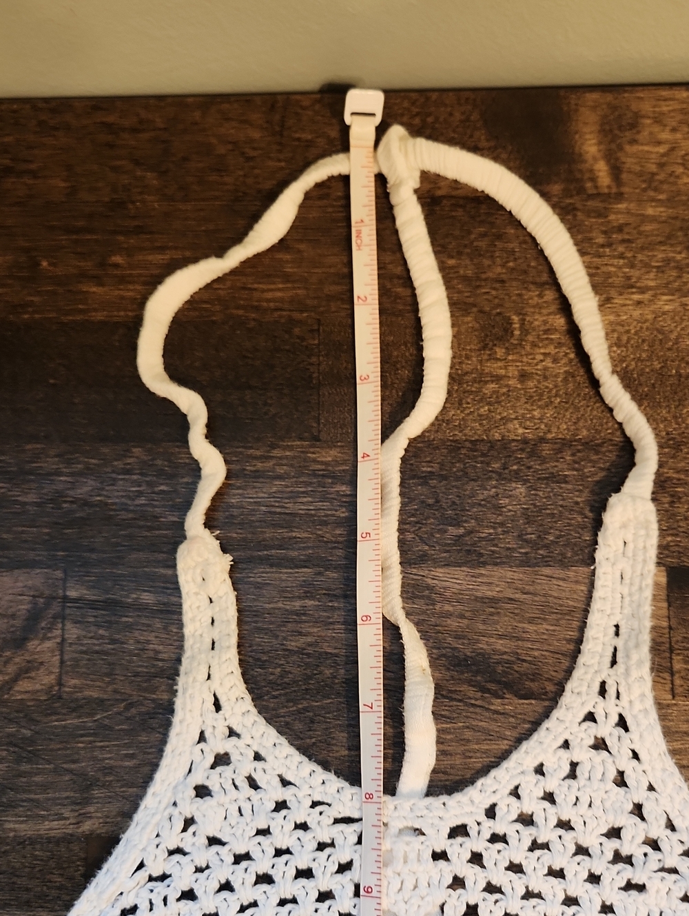 Roxy White Crochet Top Dress / Swim Cover Up 100% Cotton - Picture 13 of 13